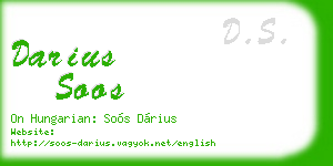 darius soos business card